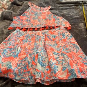 Lilly Pulitzer 2 pc skirt set